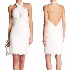 Keepsake The Label Sublime Drean Lace Halter Dress SZ S Ivory